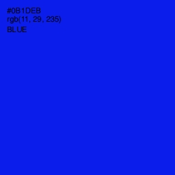 #0B1DEB - Blue Color Image