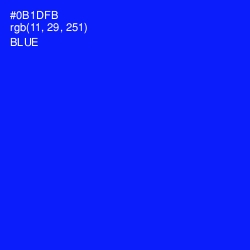 #0B1DFB - Blue Color Image