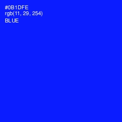 #0B1DFE - Blue Color Image