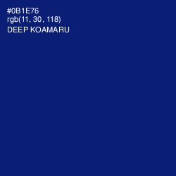 #0B1E76 - Deep Koamaru Color Image