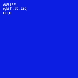 #0B1EE1 - Blue Color Image