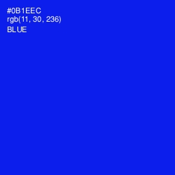 #0B1EEC - Blue Color Image