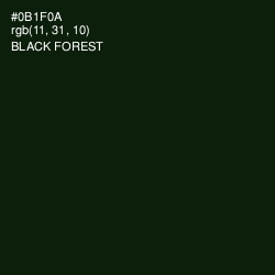 #0B1F0A - Black Forest Color Image