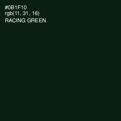 #0B1F10 - Racing Green Color Image