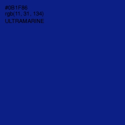 #0B1F86 - Ultramarine Color Image