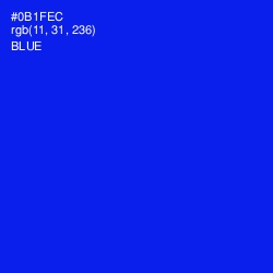 #0B1FEC - Blue Color Image
