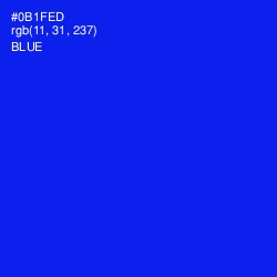 #0B1FED - Blue Color Image