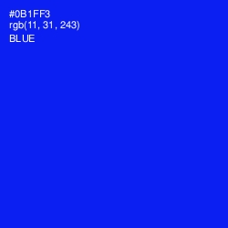 #0B1FF3 - Blue Color Image