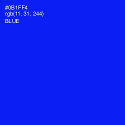 #0B1FF4 - Blue Color Image