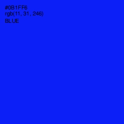 #0B1FF6 - Blue Color Image