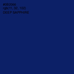 #0B2066 - Deep Sapphire Color Image