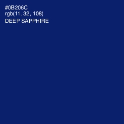#0B206C - Deep Sapphire Color Image
