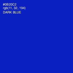 #0B20C2 - Dark Blue Color Image