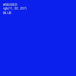 #0B20ED - Blue Color Image