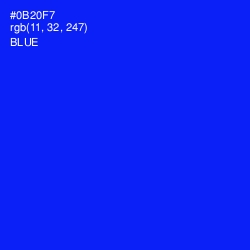 #0B20F7 - Blue Color Image