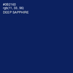 #0B2160 - Deep Sapphire Color Image