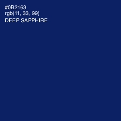 #0B2163 - Deep Sapphire Color Image
