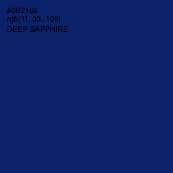 #0B2169 - Deep Sapphire Color Image