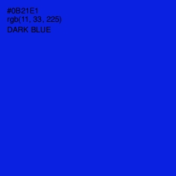 #0B21E1 - Dark Blue Color Image