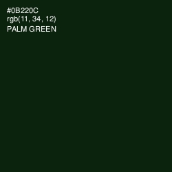 #0B220C - Palm Green Color Image