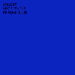 #0B23BF - Persian Blue Color Image