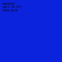 #0B23DD - Dark Blue Color Image