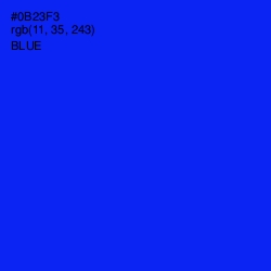 #0B23F3 - Blue Color Image