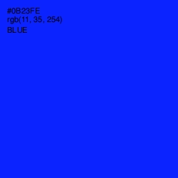 #0B23FE - Blue Color Image