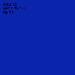 #0B24AC - International Klein Blue Color Image