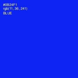 #0B24F1 - Blue Color Image