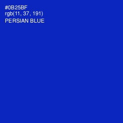 #0B25BF - Persian Blue Color Image