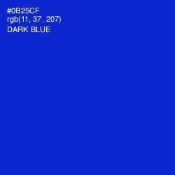 #0B25CF - Dark Blue Color Image