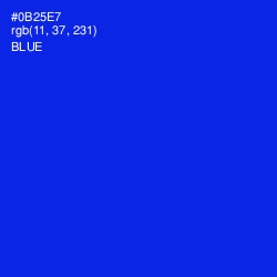 #0B25E7 - Blue Color Image