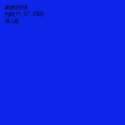 #0B25E8 - Blue Color Image