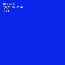 #0B25EA - Blue Color Image