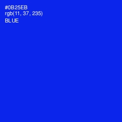 #0B25EB - Blue Color Image