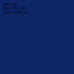 #0B276A - Deep Sapphire Color Image