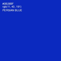 #0B28BF - Persian Blue Color Image