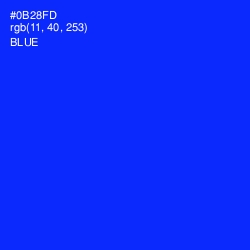 #0B28FD - Blue Color Image