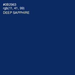 #0B2963 - Deep Sapphire Color Image