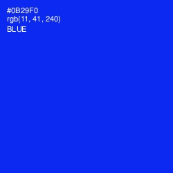 #0B29F0 - Blue Color Image