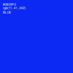 #0B29F2 - Blue Color Image