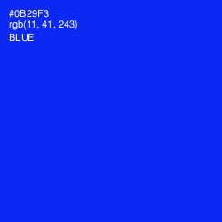 #0B29F3 - Blue Color Image