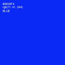#0B29F4 - Blue Color Image
