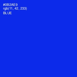 #0B2AE9 - Blue Color Image