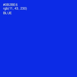 #0B2BE6 - Blue Color Image
