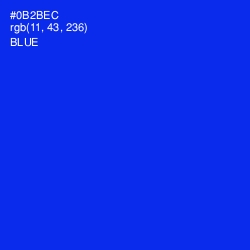 #0B2BEC - Blue Color Image