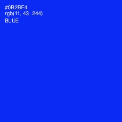 #0B2BF4 - Blue Color Image