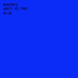 #0B2BF6 - Blue Color Image