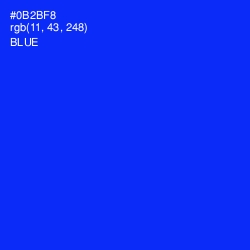 #0B2BF8 - Blue Color Image